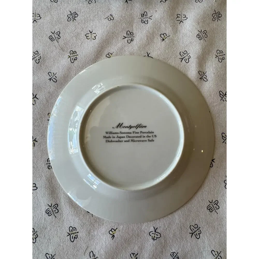 Williams Sonoma Hot Air Balloon Montgolfière Salad Plates x4 wall decor